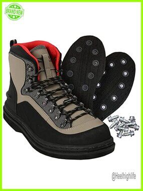 Paramount Outdoors Slate Cleated Wading Boot Rubber Bottom Metal Studs